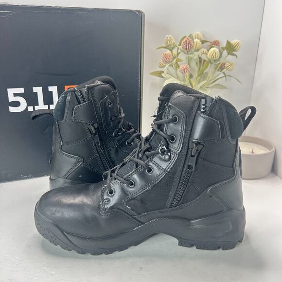 5.11 Tactical A.T.A.C. 2.0 6” Combat Lace Up Zip Boots Black 12394ABR Men's 10 - Picture 6 of 9